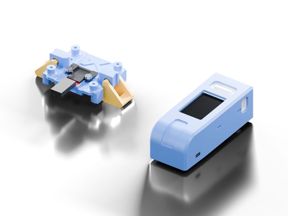 CAD assembly of Compact Sidecar, sensor v102 and Sidecar v2